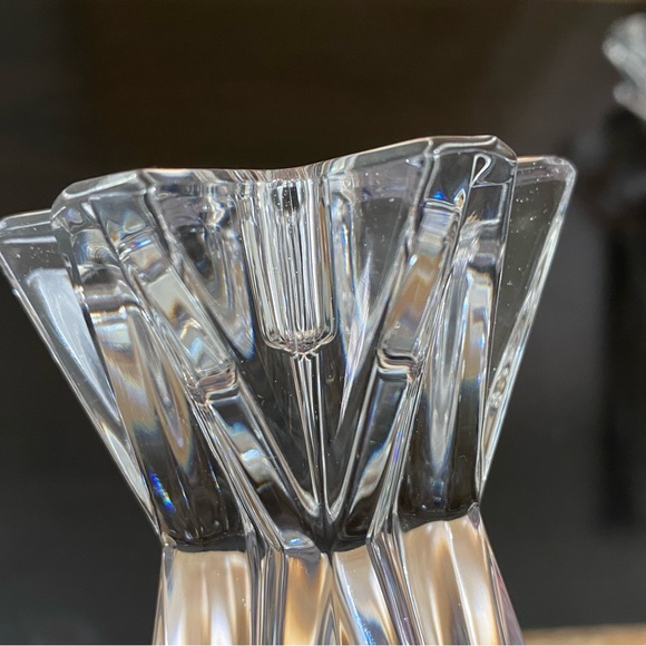Pair of LENOX Ovations Lighting Starfire 6” Crystal Glass Candle Stick Holders - Picture 11 of 16